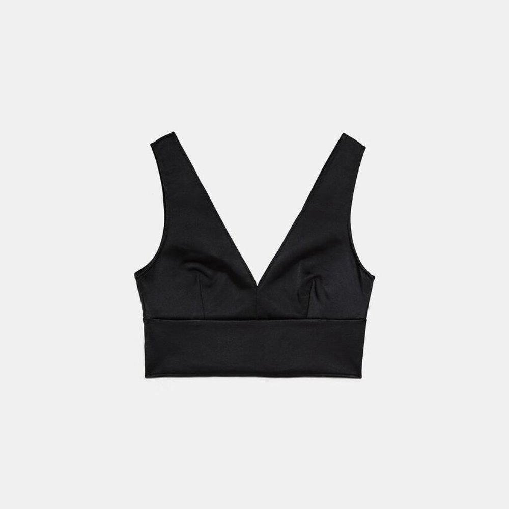 Zara satin crop top